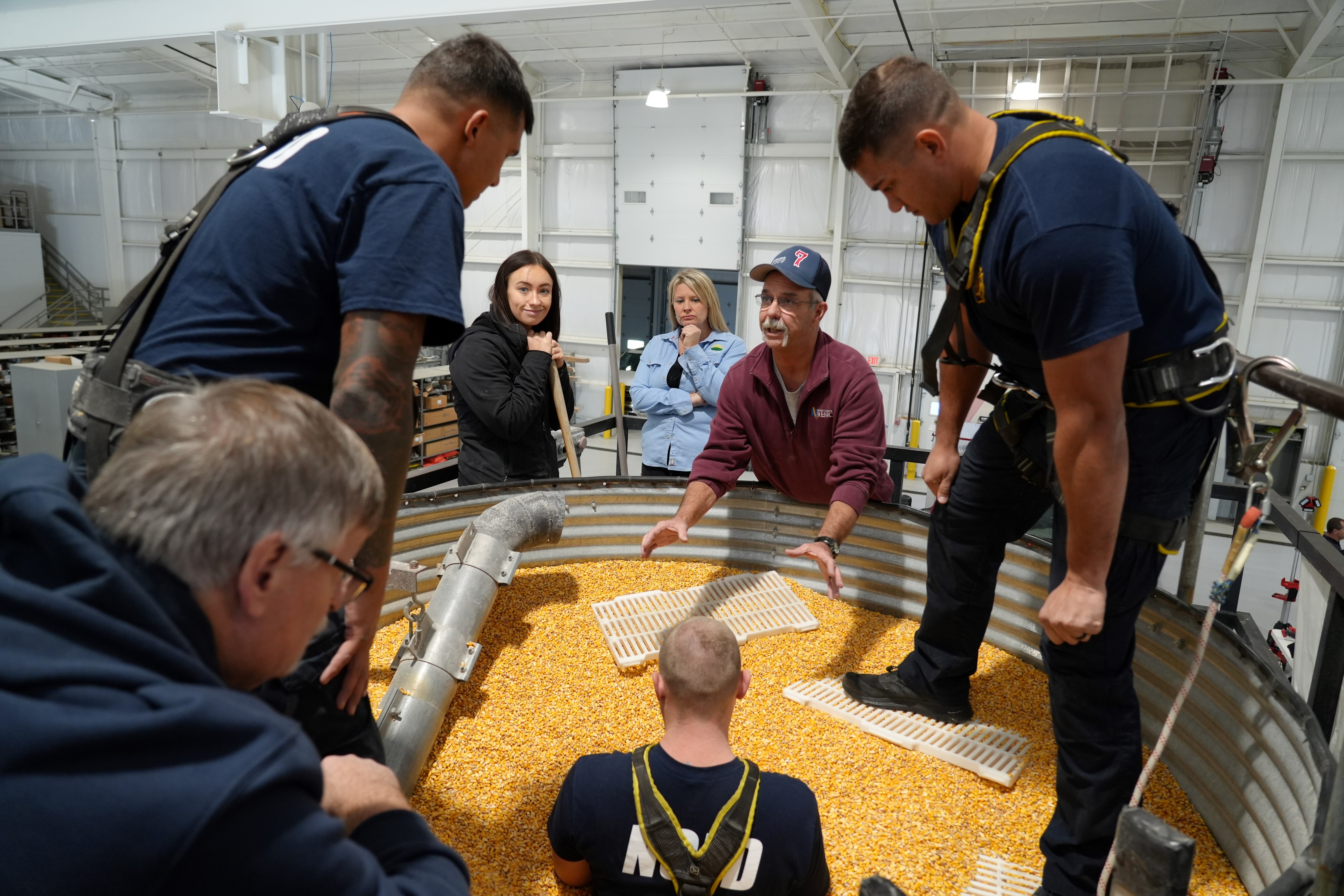 Henry County REMC holds grain bin rescue training.