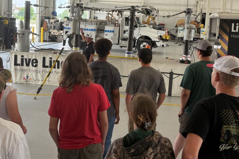 CoopCamp_liveline2 Live Line Demo at Henry County REMC Summer Cooperative Camp