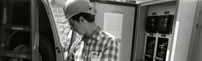 Donnie Eslinger at work in the 1980s.