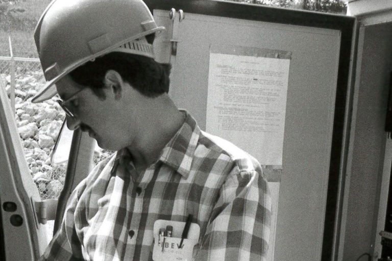Donnie Eslinger at work in the 1980s.